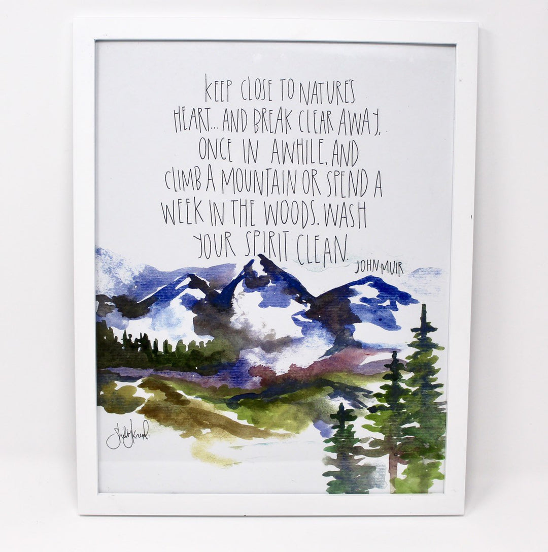 Journey to the Majestic: Experience Adventure and Inspiration with Our Mountains Watercolor Art Print