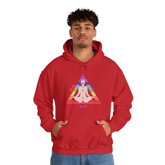 Triangle Connect Body Mind Spirit Chakra Unisex Heavy Blend™ Hooded Sweatshirt