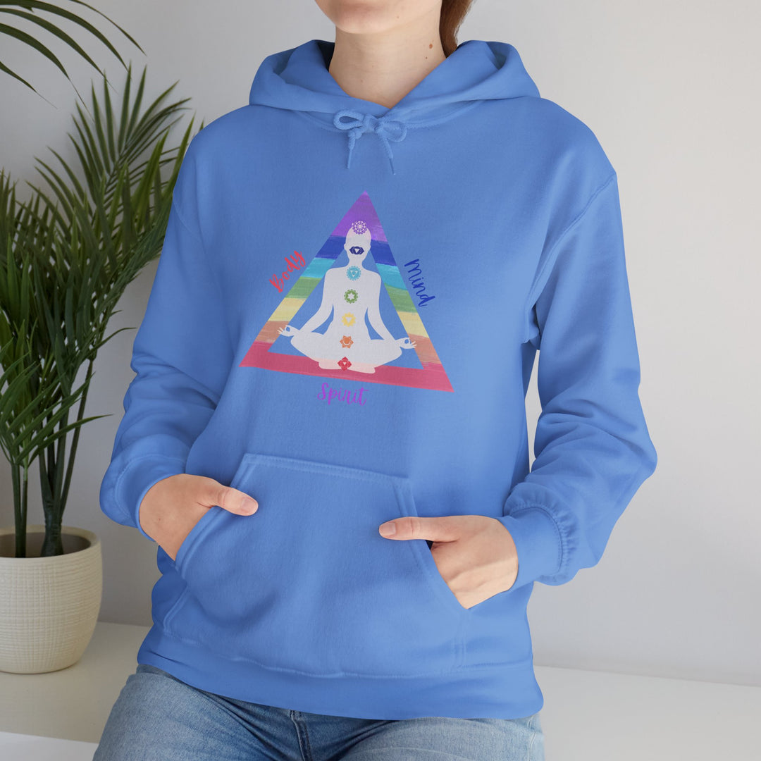 Triangle Connect Body Mind Spirit Chakra Unisex Heavy Blend™ Hooded Sweatshirt