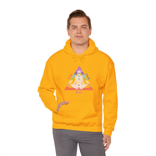 Triangle Connect Body Mind Spirit Chakra Unisex Heavy Blend™ Hooded Sweatshirt