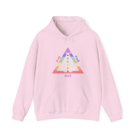 Triangle Connect Body Mind Spirit Chakra Unisex Heavy Blend™ Hooded Sweatshirt