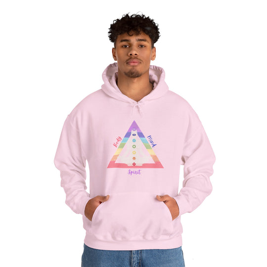 Triangle Connect Body Mind Spirit Chakra Unisex Heavy Blend™ Hooded Sweatshirt