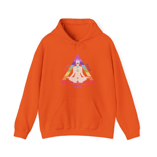 Triangle Connect Body Mind Spirit Chakra Unisex Heavy Blend™ Hooded Sweatshirt