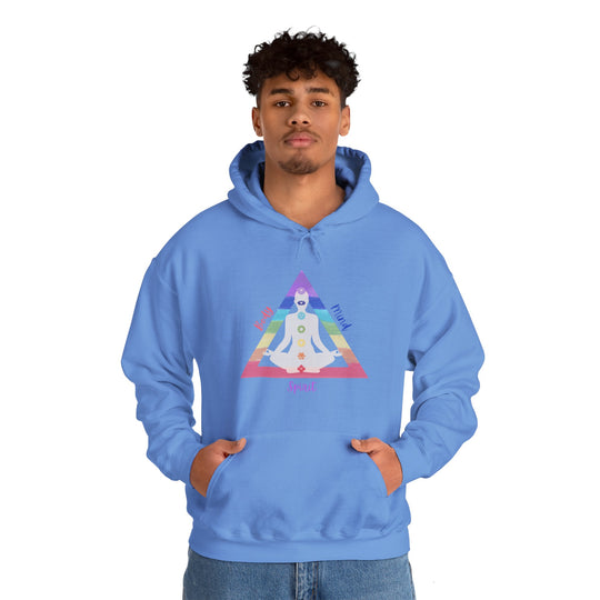 Triangle Connect Body Mind Spirit Chakra Unisex Heavy Blend™ Hooded Sweatshirt