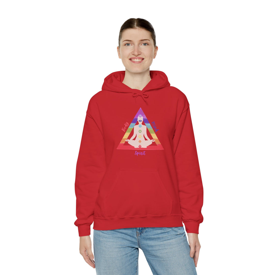 Triangle Connect Body Mind Spirit Chakra Unisex Heavy Blend™ Hooded Sweatshirt