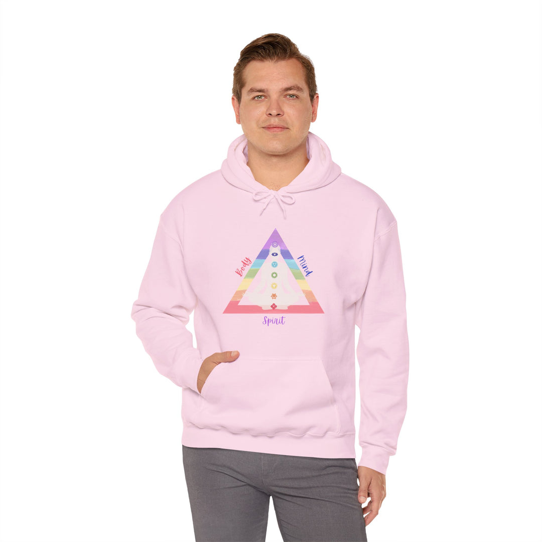 Triangle Connect Body Mind Spirit Chakra Unisex Heavy Blend™ Hooded Sweatshirt