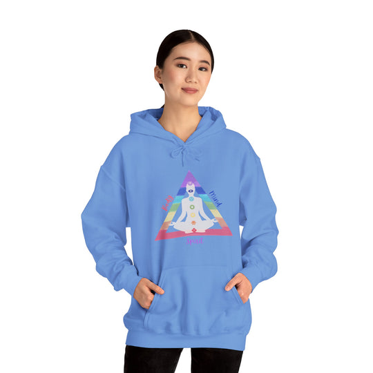 Triangle Connect Body Mind Spirit Chakra Unisex Heavy Blend™ Hooded Sweatshirt