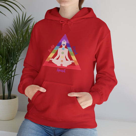 Triangle Connect Body Mind Spirit Chakra Unisex Heavy Blend™ Hooded Sweatshirt