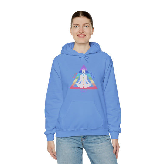 Triangle Connect Body Mind Spirit Chakra Unisex Heavy Blend™ Hooded Sweatshirt