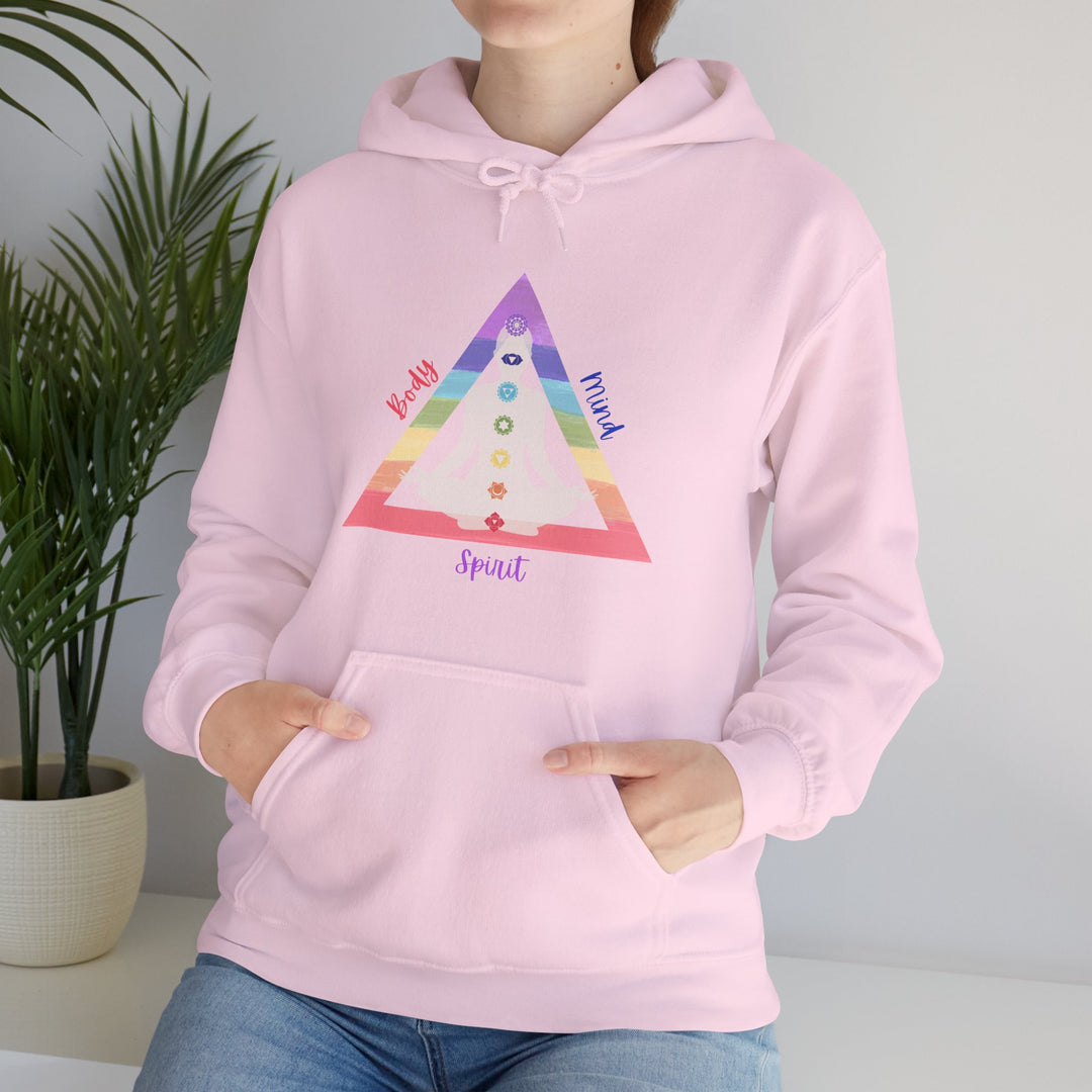 Triangle Connect Body Mind Spirit Chakra Unisex Heavy Blend™ Hooded Sweatshirt