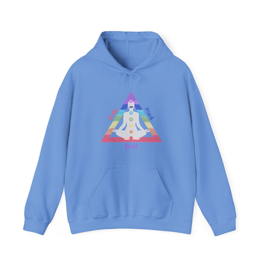 Triangle Connect Body Mind Spirit Chakra Unisex Heavy Blend™ Hooded Sweatshirt