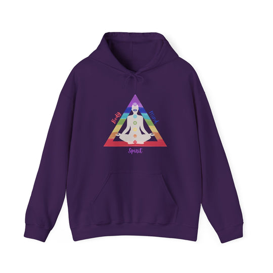 Triangle Connect Body Mind Spirit Chakra Unisex Heavy Blend™ Hooded Sweatshirt